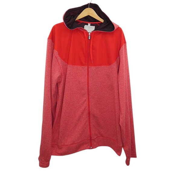 NBA 3XL2 Tall Pregame Full Zip Hoodie Red Heather Sample Jacket Big & Tall Rare - Picture 2 of 11